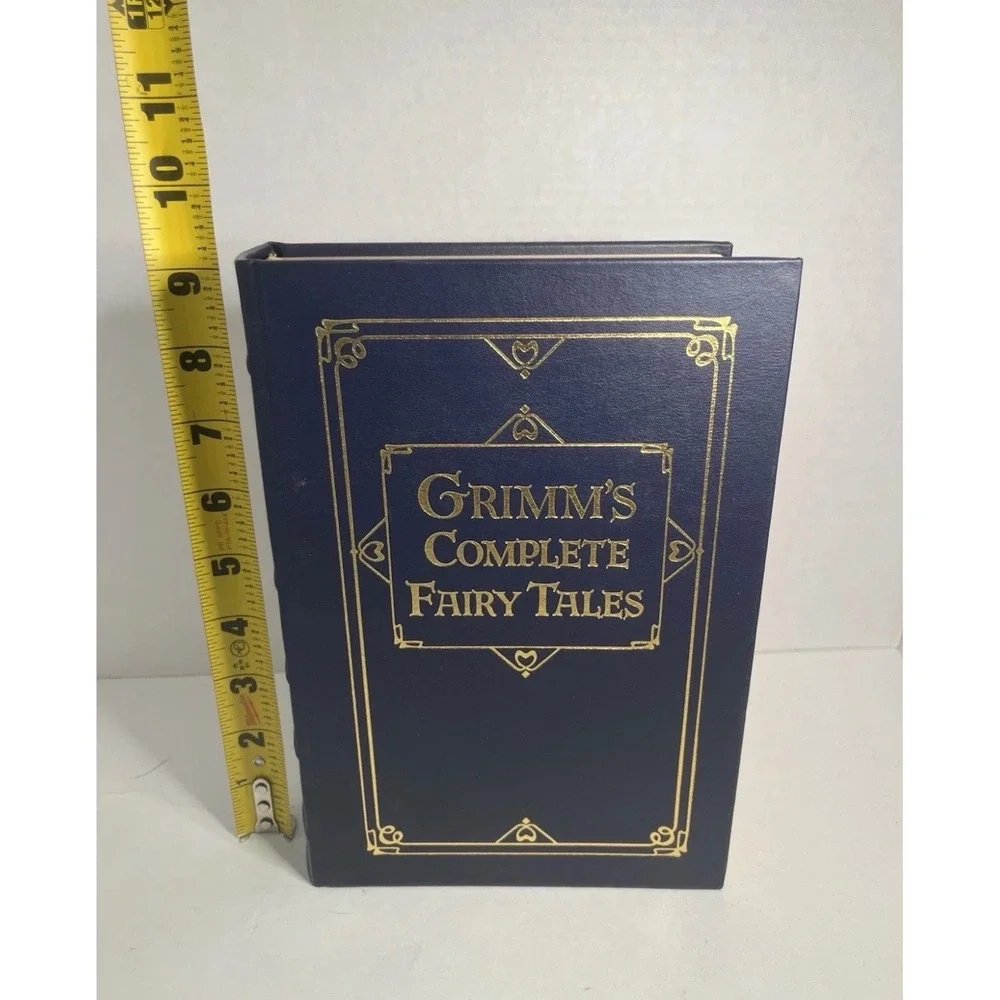 Grimms Complete Fairy Tales Barnes & Noble Leatherbound Gold Gilt Navy Blue 1993